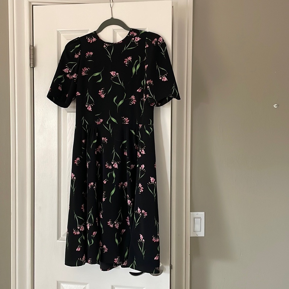 H&M black floral dress